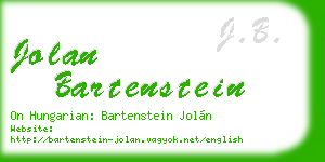 jolan bartenstein business card